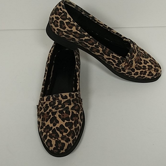 asos leopard loafers